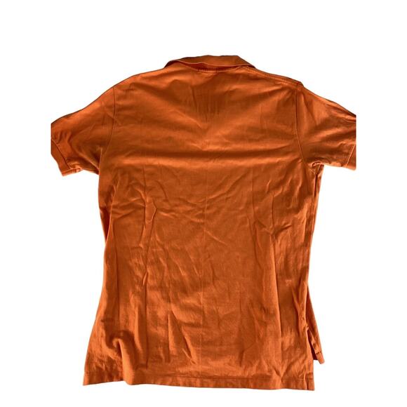 Polo Ralph Lauren Mens L Classic Polo Shirt Short Sleeve Orange Green Logo - Picture 5 of 7